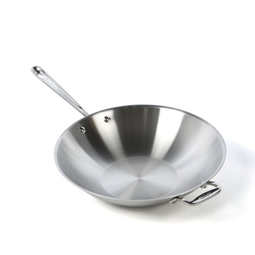 AllClad D3 Open Stir Fry NonStick Stainless Steel Wok & Reviews Wayfair